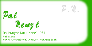 pal menzl business card